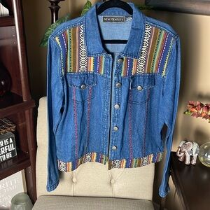 Western flair jean jacket.